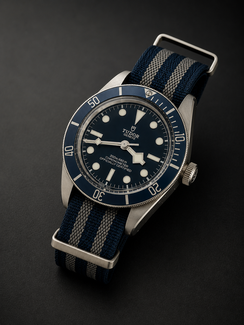 NATO Uhrenarmband – Blau-grau