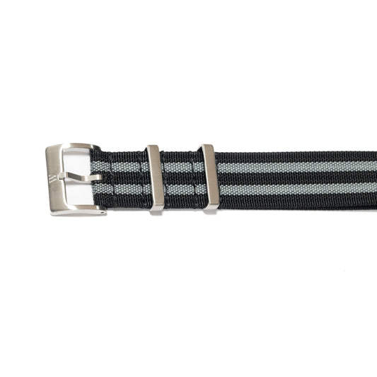 NATO Uhrenarmband Schwarz-grau – Wristatelier
