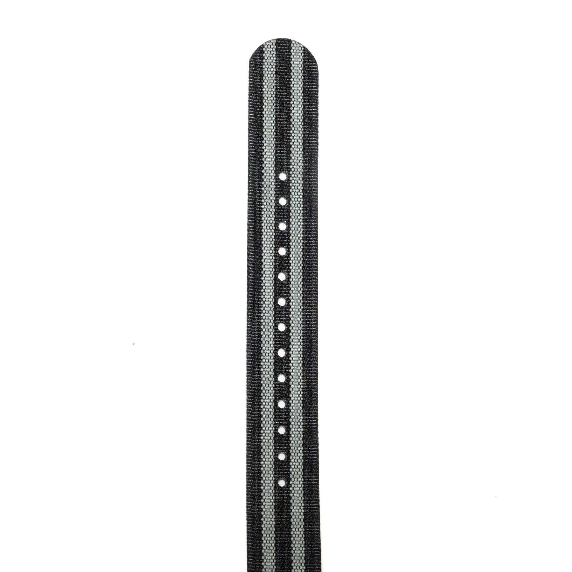 NATO Uhrenarmband Schwarz-grau Unterseite