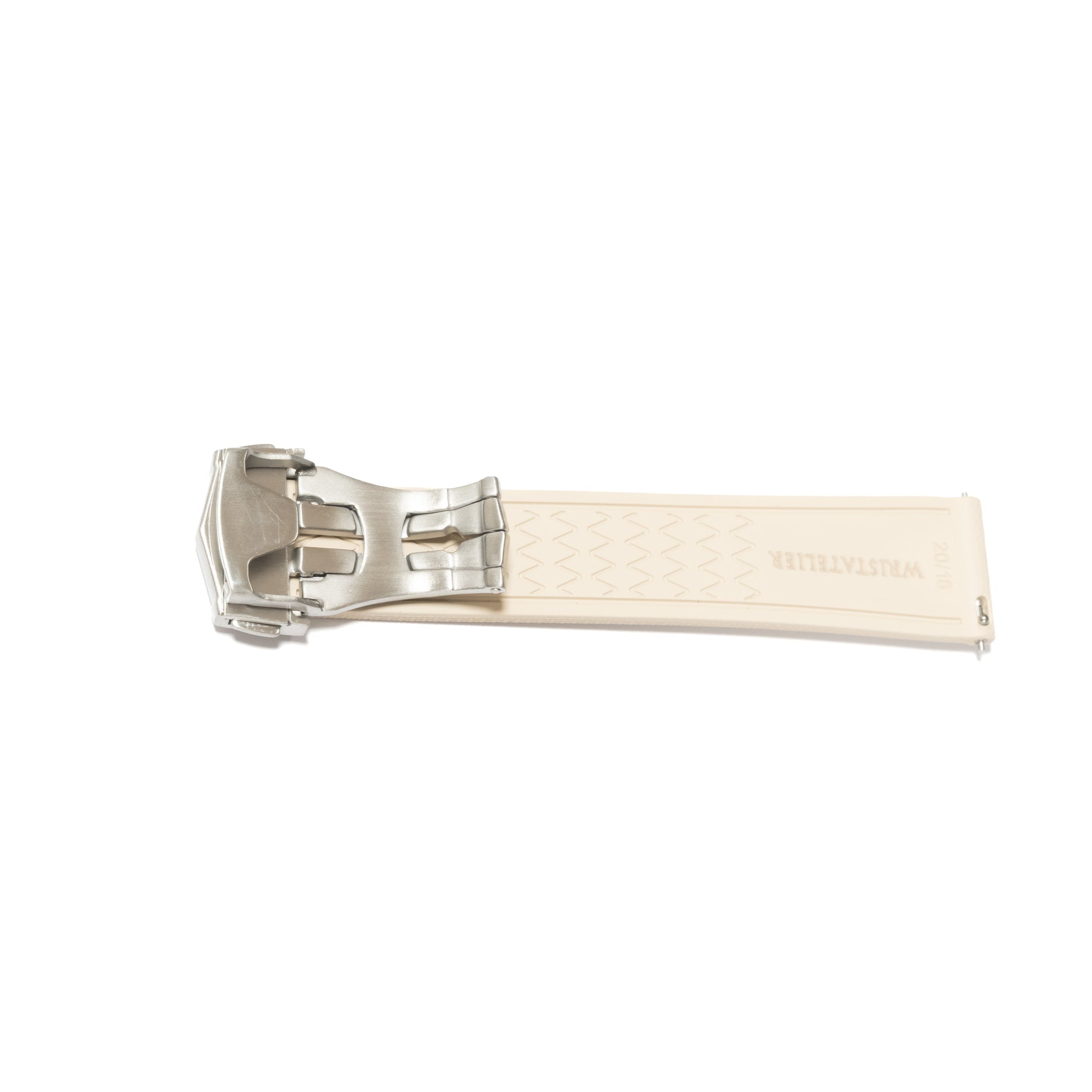 Kautschuk-Faltarmband Sandbeige Rückseite
