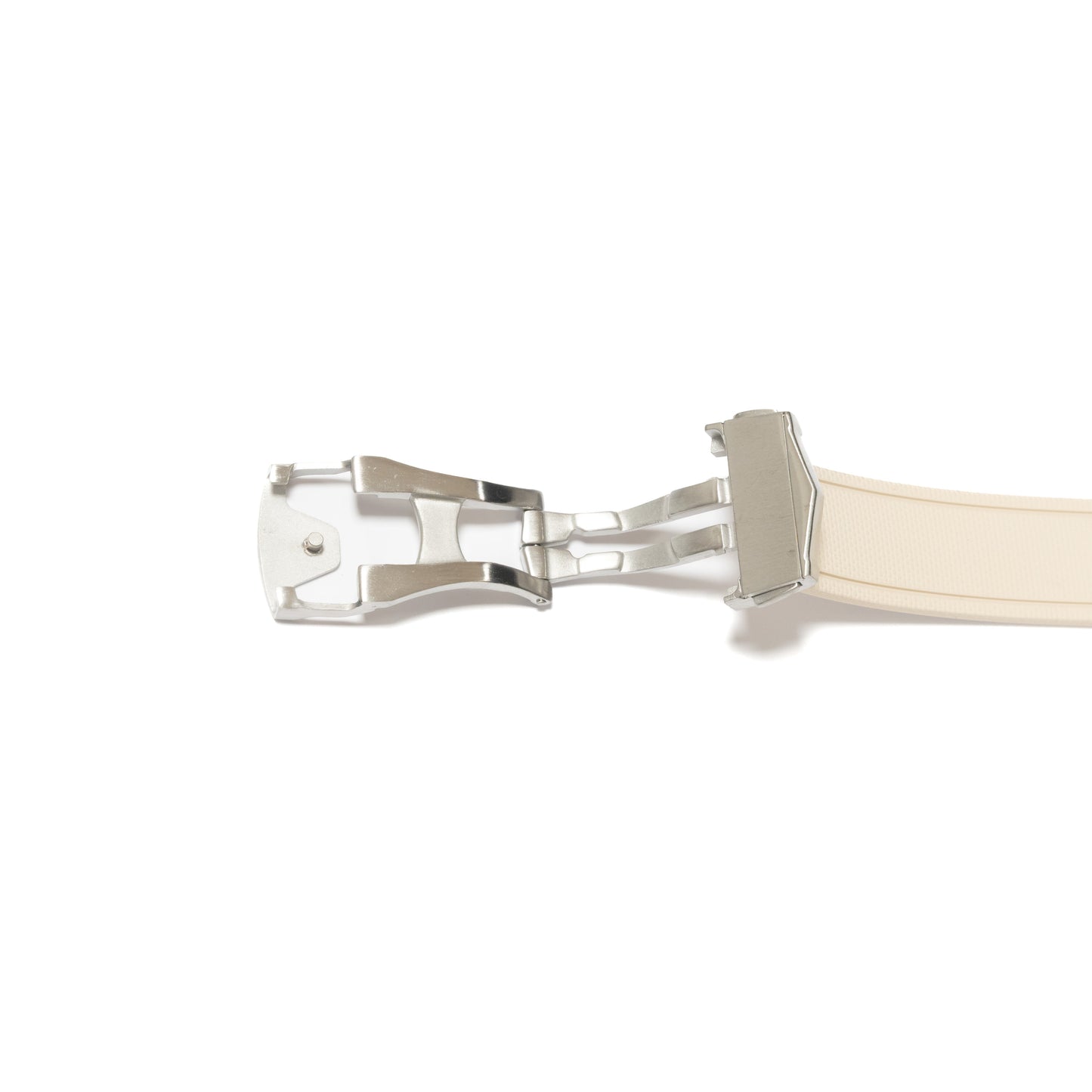 Kautschuk-Faltarmband Sandbeige Faltschließe