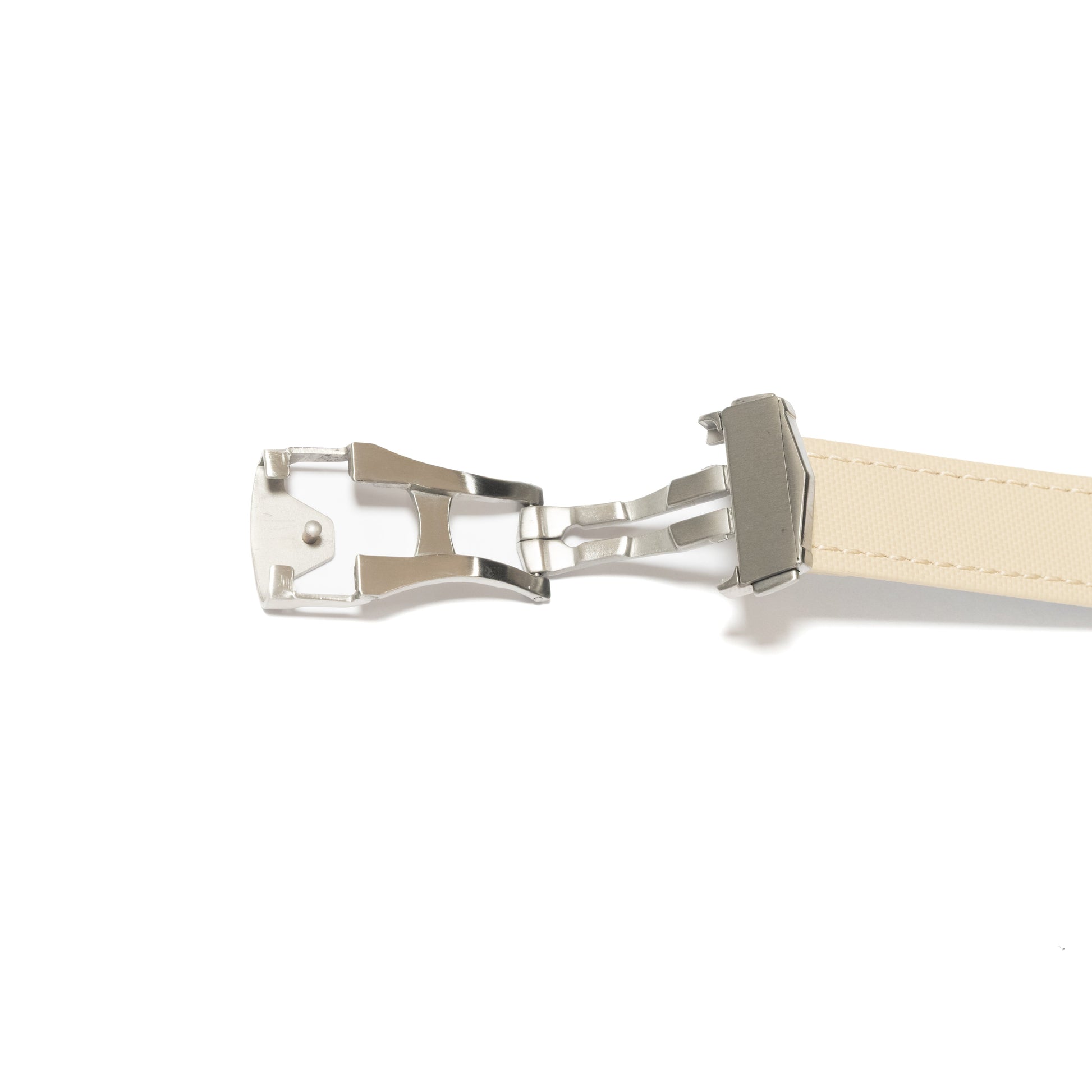 Sailcloth-Faltarmband Beige Faltschließe